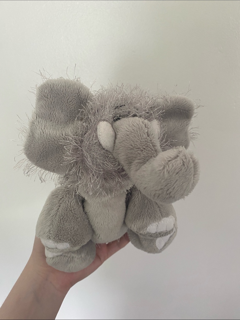 Gray Plush Elephant Stuffed Animal - Soft Cuddly Toy